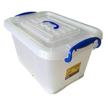 Caja De Almacenamiento Con Tapa Y Asas Azules 6,5 L /Cod. 239-2680
