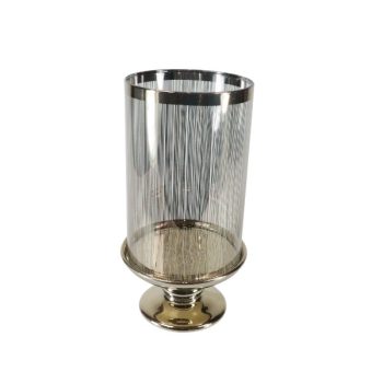 Candelabro De Ceramica Con Vidrio 10X15Cm /Cod. 39-Fs832711