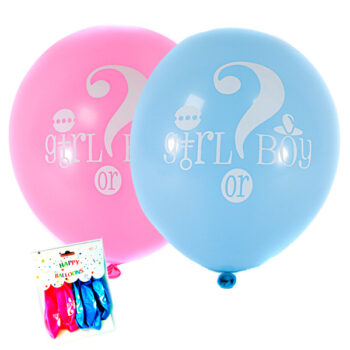 Bolsa 12 Globos Girl Or Boy Pink/Blue /Cod. 160-Wglogbz