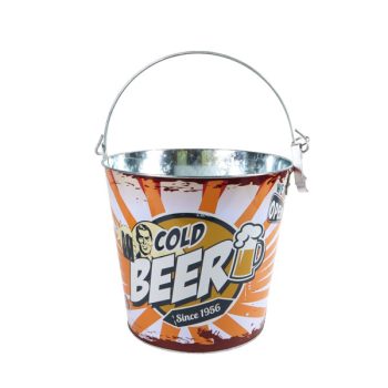 Balde Metal Beer Mix Diseños 25.5*19.3*23Cm /Cod. 212-3226-M2