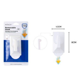Gancho Adhesivo Plastico White Reutilizable /Cod. 218-Xy-0370