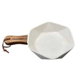 24,5 * 17,3 * 4 Cm Plato De Porcelana Con Mango De Madera De Acacia" /Cod. 799-Bwt30-08