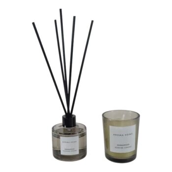 Set Candela Y Difusor De Caña Olores Mixtos 5,5*5,5*6,5Cm 55G /Cod. 224-D22308