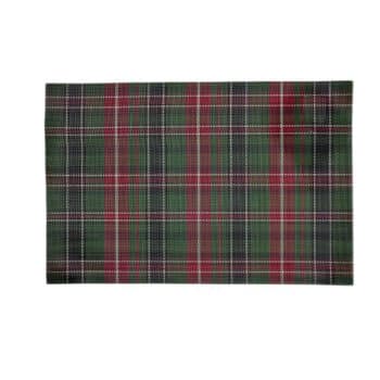 Individuales Plasticos Cuadros Green Red /cod. 218-702325-2