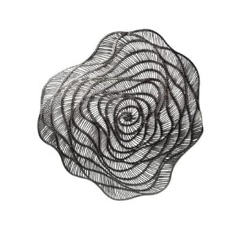 Individual Plastico Flor Silver /cod. 218-inflo-80
