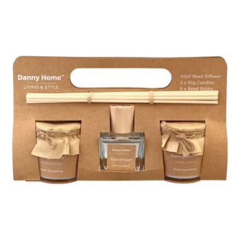 Set DE Aromas Difusor DE 50ml Bastones DE Caña 6* Velas 2*55g /cod. 799-at20-21