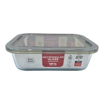 1480 Ml Crujiente Rectangular 22*16,5*6,6 Cm, Unidad: Pcs Vidrio Con Tapa Pp /cod. 799-bxh04-05