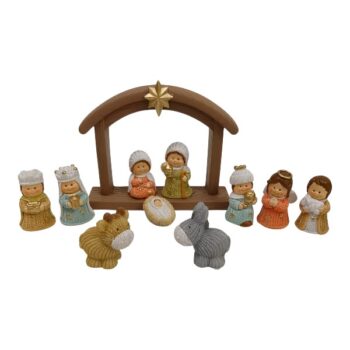 Pasito Set 11 Pcs 2X1,5X3Cm Establo 9X2,5X8Cm Poliresina /COD. 105-YHJ3804-1A
