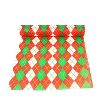 CAMINO DE MESA ROMBOS RED WHIT /COD. 106-CM7706-MIX