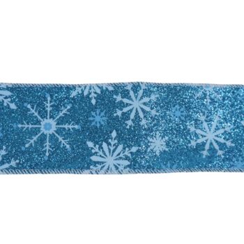 Cinta Tela 6,3cm X 9,14mts Turquesa Copos Nieve /cod. 106-hh109-51