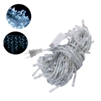 SERIE 128 LUCES LED CASCADA BLANCA