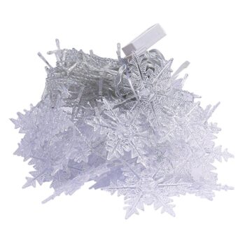 Guirnalda 128luces Led Cortina Copos DE Nieve 24pcs Con Conector /cod. 123-20260-18