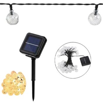 Estaca 20 Luces Led Bolitas Solar Warm White 2,85m /cod. 123-238010-18