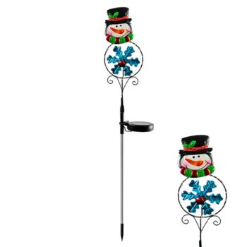 Estaca Solar Metal 70cm 8 -10horas Muñeco Nieve /cod. 123-238062