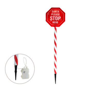 Estaca Santa Stop Here 20cmx80cm Warm White Solar /cod. 123-2481
