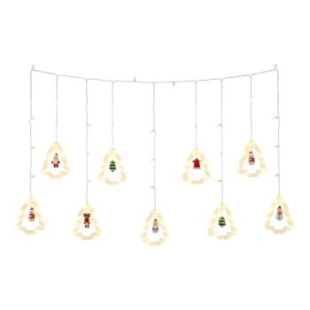 Guirnalda Arboles Con Figuritas Luces Led Ancho 2,7mts Altura 37 Y 50cm Con 8 Funciones Warm White /cod. 123-2611-18
