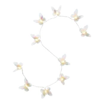 Guirnalda 10 Mariposas Iridisentes 1,5metros DE Bateria Warm White /cod. 123-2613-18