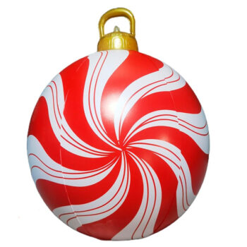 Bola Inflable Plastica Melcocha Red White /COD. 123-BOLNA253-61
