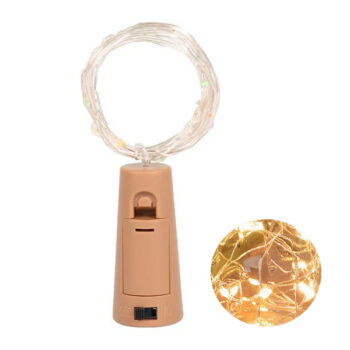 CORCHO PARA BOTTELA CON 20 LUCES LED WARM WHITE