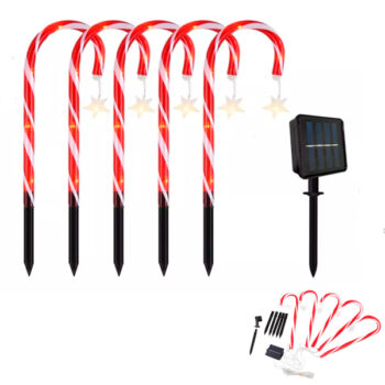 ESTACAS MELCOCHAS 5PCS 46CM 2MTS 30 LUCES LED