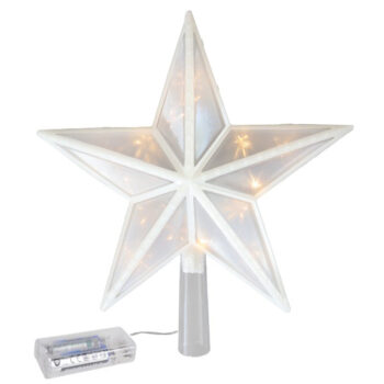 Punta DE Arbol Estrella White Bateria 24cm /cod. 123-est252-68