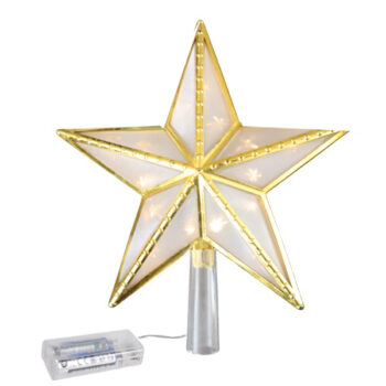 Punta DE Arbol Estrella Dorada Bateria 24cm /cod. 123-est252-70