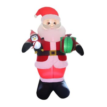 SANTA INFLABLE CON PELOS 2,4MTS CON 5 LUCES