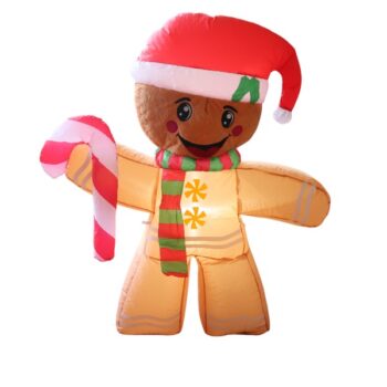 GALLETA JENGIBRE INFLABLE PELUDA 1,2MTS CON LUZ
