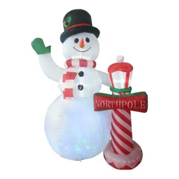 INFLABLE MUÑECO NIEVE POLO NORTE CON LUZ 240CM