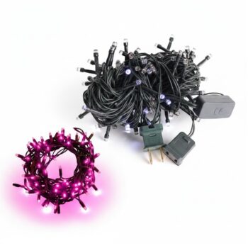 SERIE DE 100 LUCES LED ROSADAS CON CONECTOR