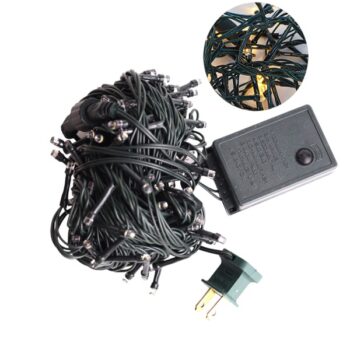 SERIE DE 100 LUCES LED VERDE ROJO AMARILLO CLARO CON CONECTOR
