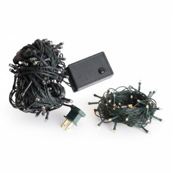 SERIE DE 100 LUCES LED AMARILLO CLARO CON CONECTOR Y CONTROL