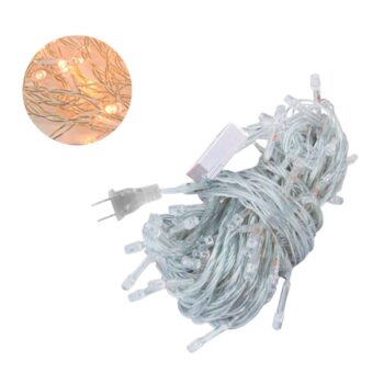 SERIE DE 100 LUCES LED AMARILLO CLARO CON CONECTOR