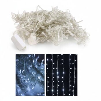 SERIE DE 300 LUCES LED CASACADA BLANCAS CON CONECTOR