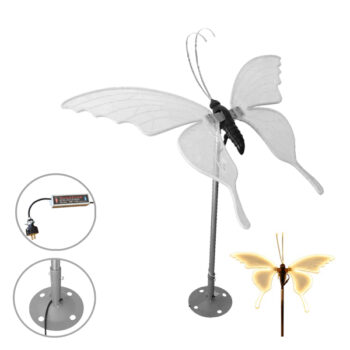 MARIPOSA LED CON MOVIMIENT0O 100X105CM WHITE