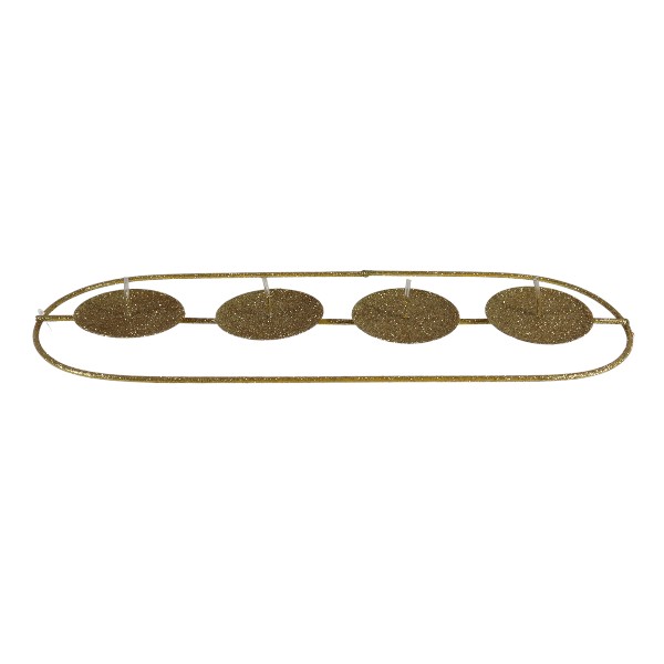 Candelabro DE Metal 39x3x14cm Gold /cod. 125-r5801-70