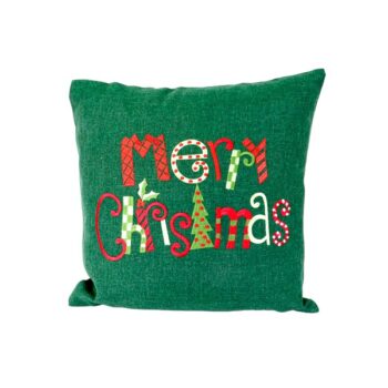 Almohadon 40cm Merry Christmas Green /cod. 139-2001ag