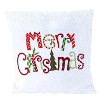 Almohadon 40cm Merry Christmas White /cod. 139-2001aw