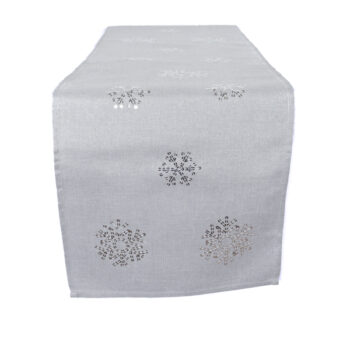 Camino Mesa Copos Nieve Silver13"x72" /cod. 139-202457gcm72