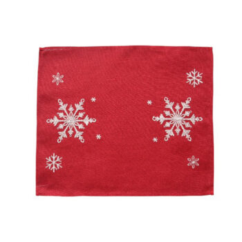 Individual Burgundy Copos Nieve White 33x45cm /cod. 139-24007i18
