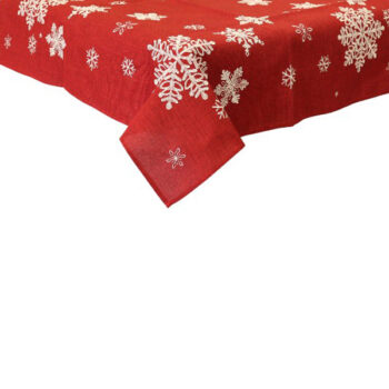 Mantel Burgundy Copos Nieve White 152x213cm /cod. 139-24007m84