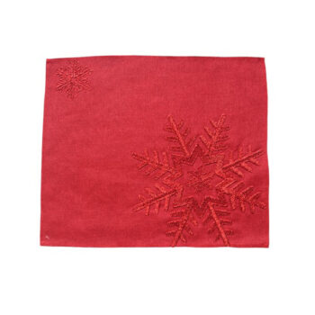 Individual Red Con Copos Red Bordado 33x45cm /cod. 139-24016i18