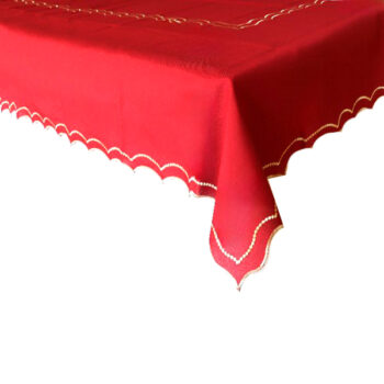 Mantel Burgundy Con Diseño Gold 182x274cm /cod. 139-24042m108