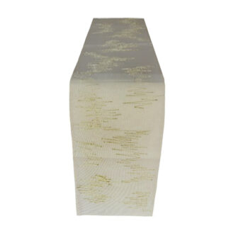 CAMINO MESA BEIGE CON ZIGZAG BORDADO 33X182CM GOLD /COD. 139-24045CM72