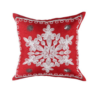 Cobertor Almohadon Red Copos Nieve Bordado 40x40cm /cod. 139-25045a40