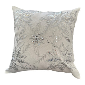 COBERTOR ALMOHADON 45X45CM WHITE PASTORAS SILVER