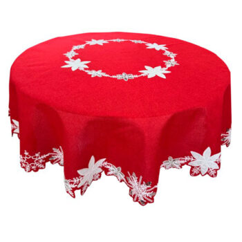 MANTEL REDONDO 175CM RED PASTORAS WHITE