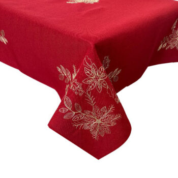 MANTEL 150X213CM RED PASTORAS GOLD