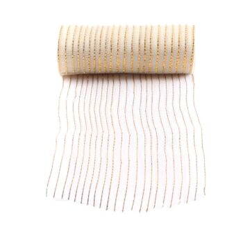 MALLA PLASTICA IVORY HILOS SEGUIDOS GOLD 26CM*10Y