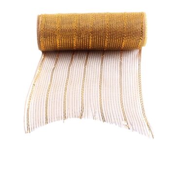 MALLA PLASTICA HILOS SEGUIDOS CHAMPAGNE 26CMX10Y